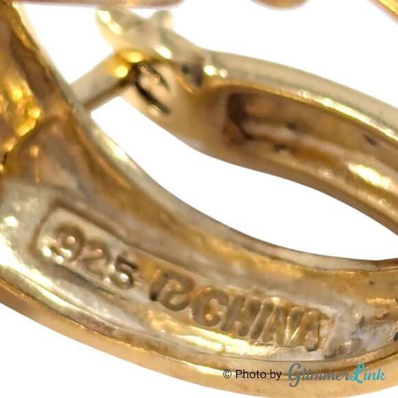 Ross Simons Pink Rubies Gold Plated Sterling Silver Hoop Pierced Earrings - Picture 5 of 10